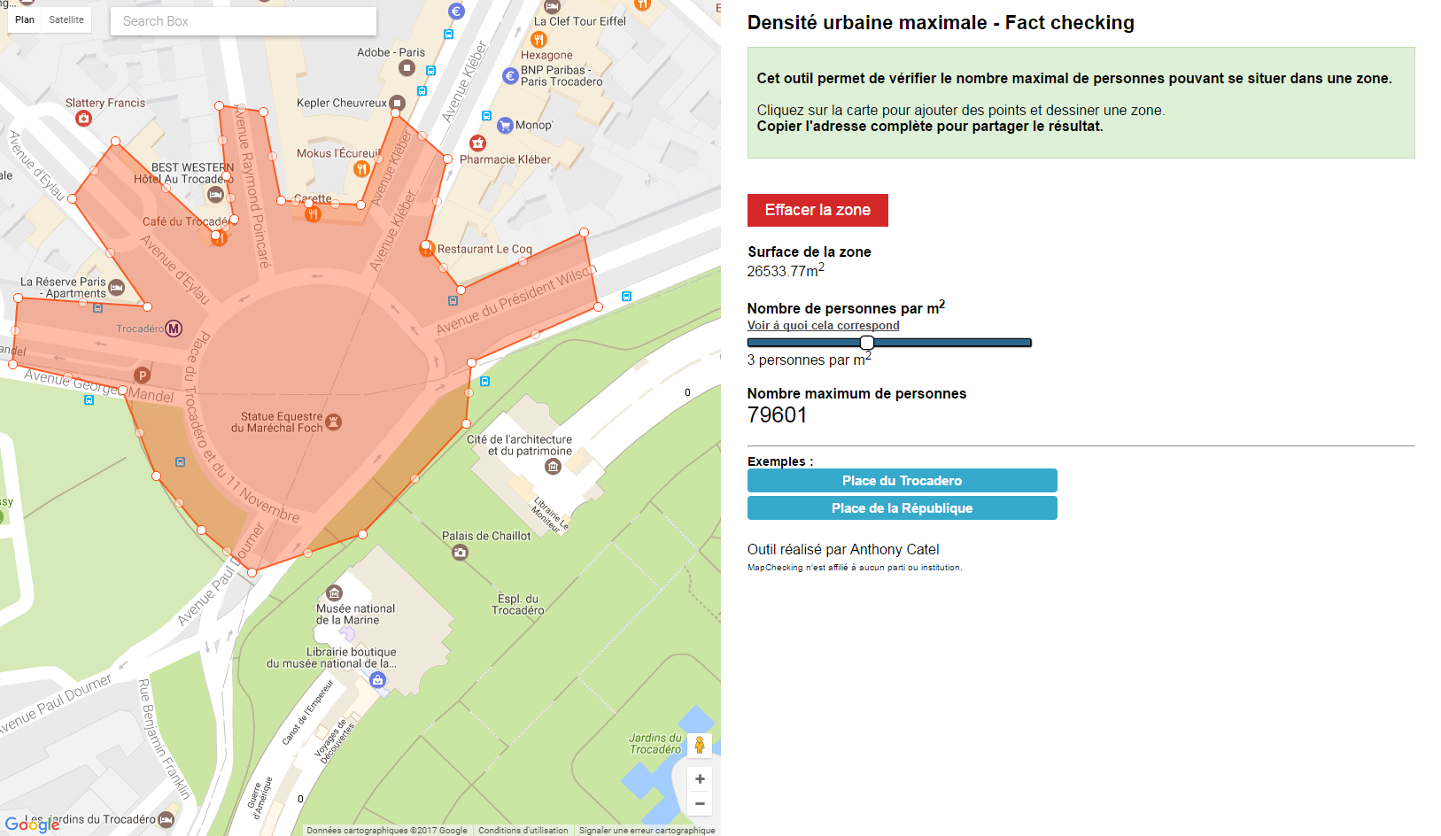 Map Checking, outil de mesure de densité urbaine